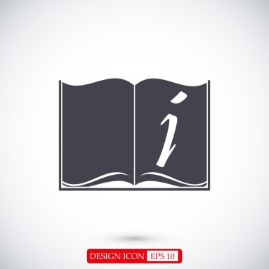 Açık kitap düz simgesi