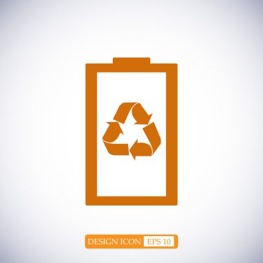 Pil yük düz simgesi