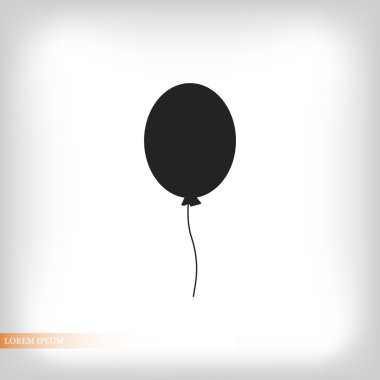 Balon düz simgesi