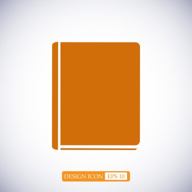 Kitap Düz Simgesi