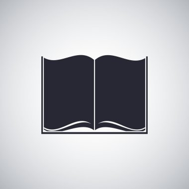 Açık kitap düz simgesi