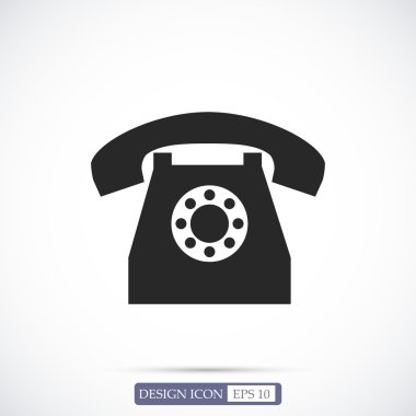 Telefon Düz Simgesi