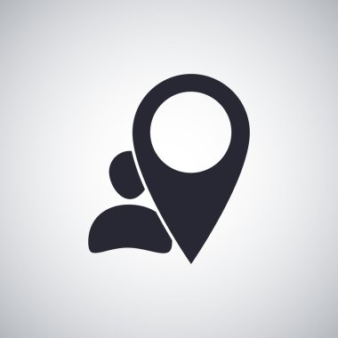 İşaretçi düz simgesi