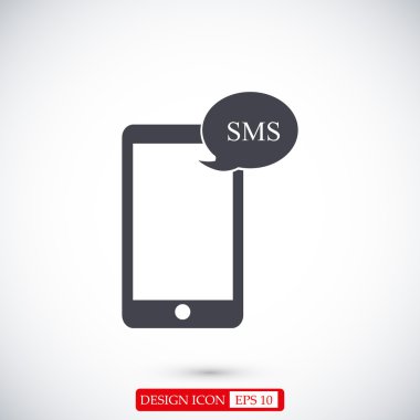 Cep telefonu sms simgesiyle 