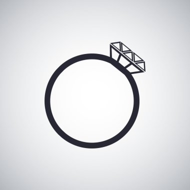 Yüzük düz simgesi