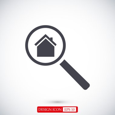 Arama ev düz simgesi