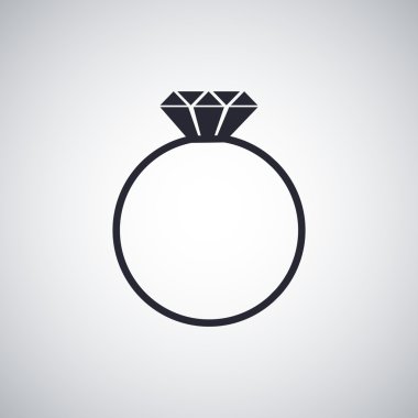 Yüzük düz simgesi