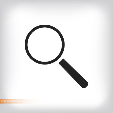 Büyüteç düz simge