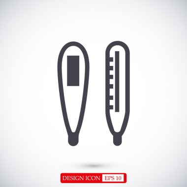 termometre düz simgesi 