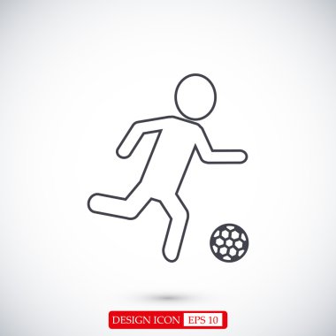 Futbol oyuncu siluet düz simgesi