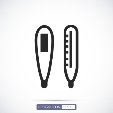 termometre düz simgesi 