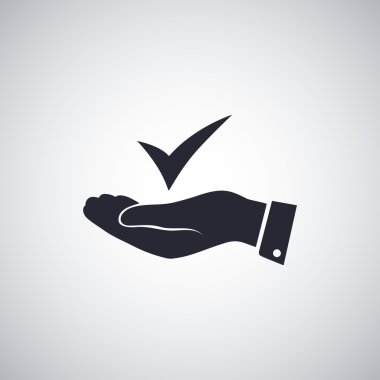 düz simgesi onaylamak