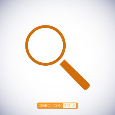 Büyüteç düz simge