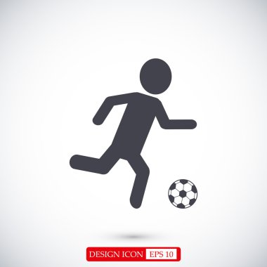 Futbol oyuncu siluet düz simgesi 