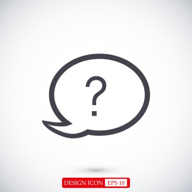 Sohbet, soru düz simgesi