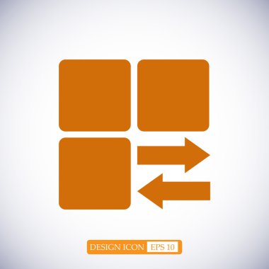 küpleri ile okları düz simgesi