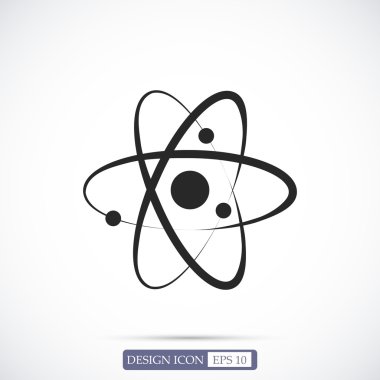 Atom işareti düz simgesi