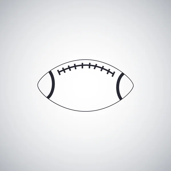 Icono plano de pelota de rugby — Vector de stock