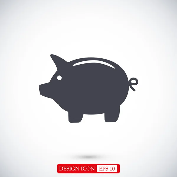 Ícone de banco porquinho —  Vetores de Stock