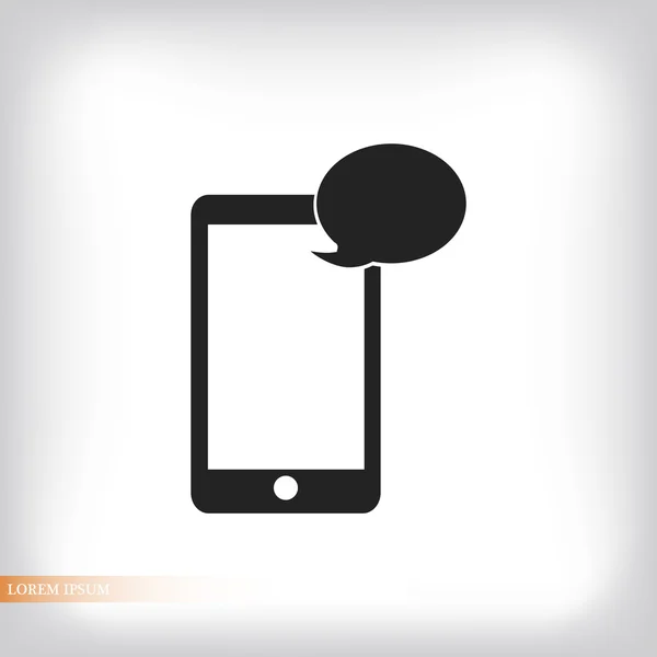 Telefone celular com ícone sms —  Vetores de Stock