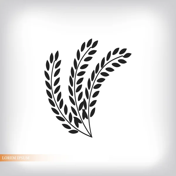 Icono plano de trigo — Vector de stock