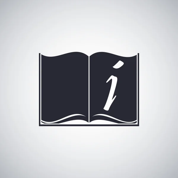 Open boek plat pictogram — Stockvector