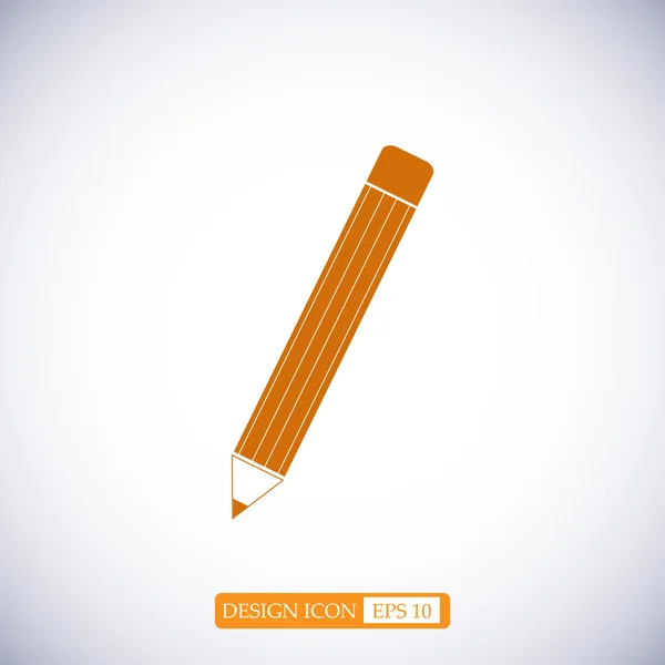 Ikona ołówka płaskiego — Wektor stockowy