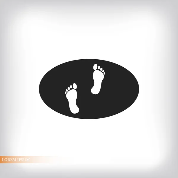 Footprints flat icon — Stock Vector