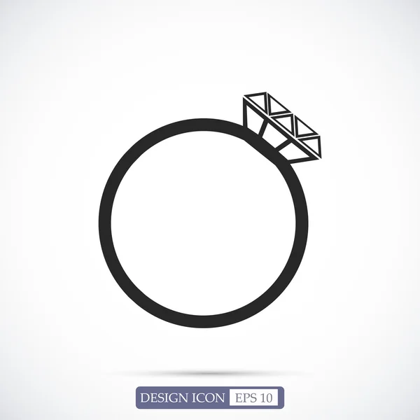 Ikona płaski pierścień — Wektor stockowy