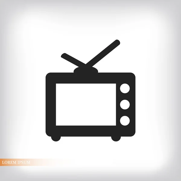 Icono plano de TV — Vector de stock