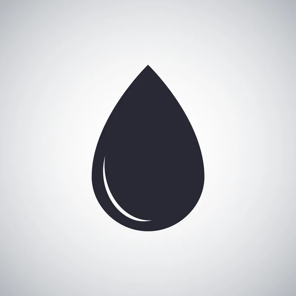 Zwarte drop pictogram — Stockvector