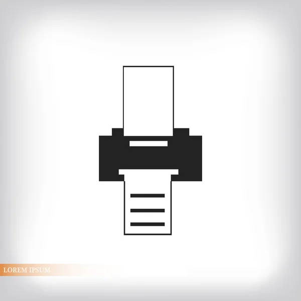 Printer flat icon — Stock Vector