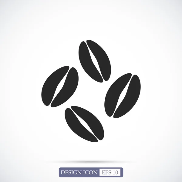 咖啡豆平面图标 — 图库矢量图片