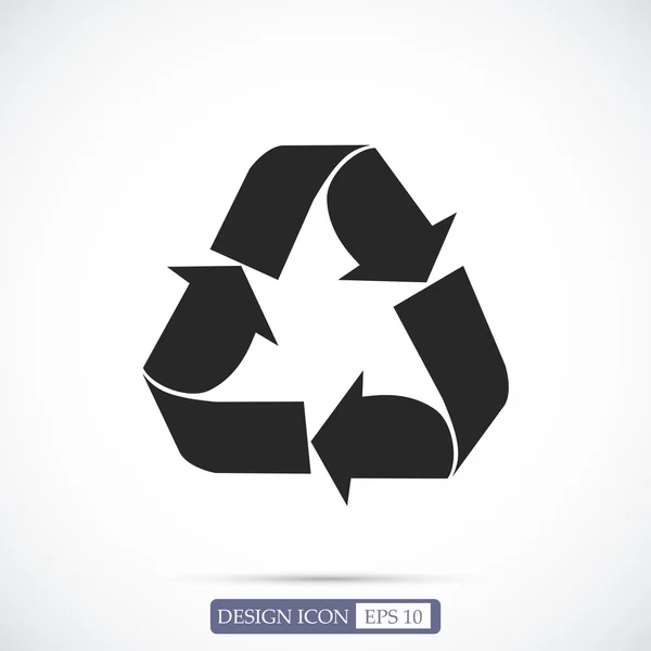 回收标志平面图标 — 图库矢量图片