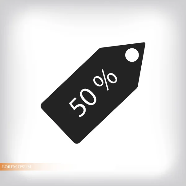 50 percent tag — Stock Vector
