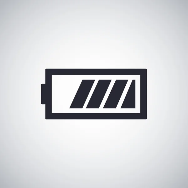 Batterij plat pictogram — Stockvector