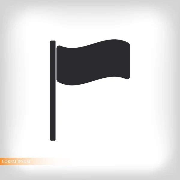 Ícone de bandeira plana —  Vetores de Stock