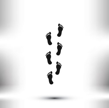ayak izleri vektör simgesi