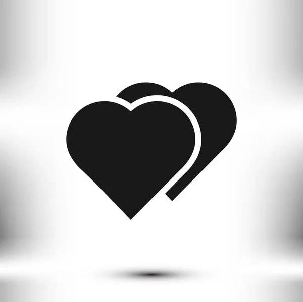 Hearts vector icon — Stock Vector