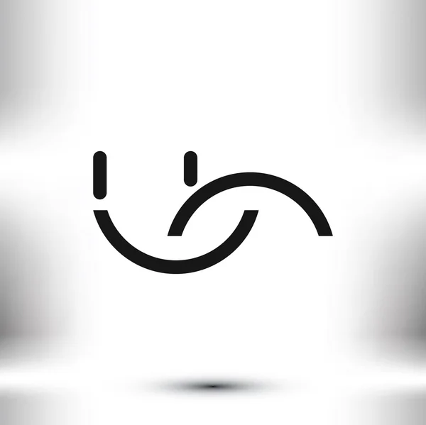 Sourire icône vectorielle — Image vectorielle