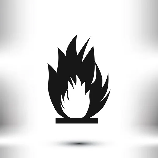 Płaski ikona ognia — Wektor stockowy