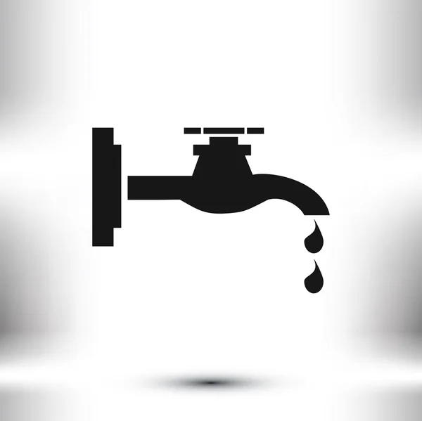 Faucet flat icon — Stock Vector