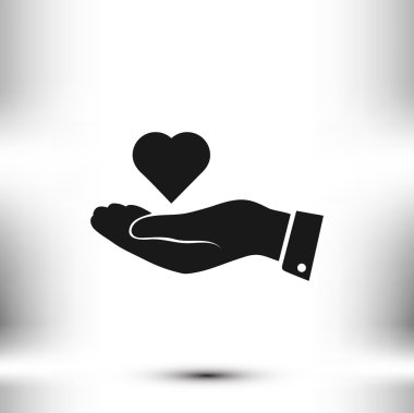 el vektör simgesi kalp