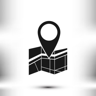 PIN ile vektör harita simgesi