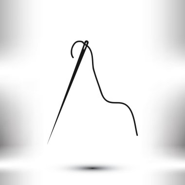 iş parçacığı simgesi ile iğne