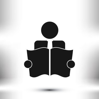 kitap okuyucu işareti simgesi