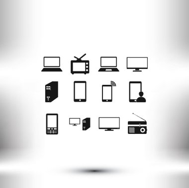 İletişim aygıtları Icons set
