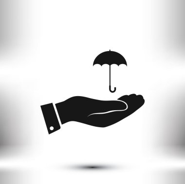 El simgesi olan şemsiye