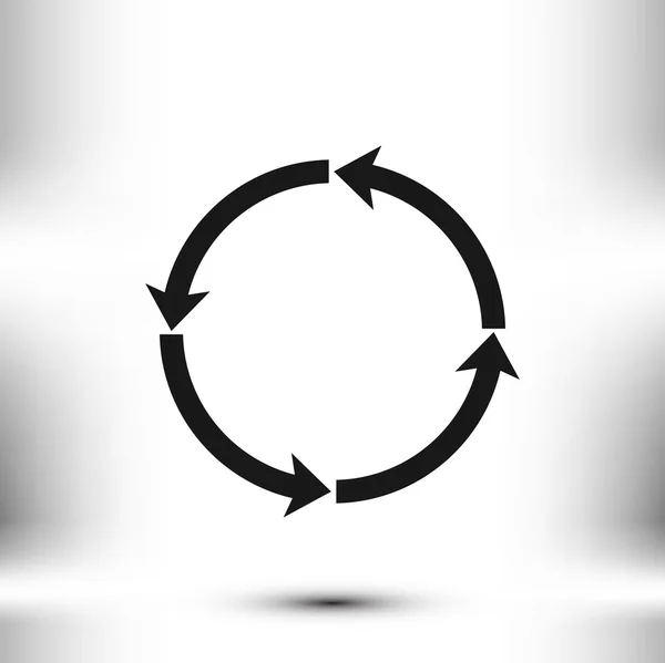 Flechas circulares vector icono — Vector de stock