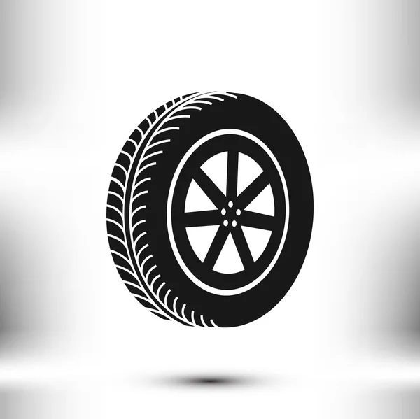Icono vector de rueda — Vector de stock
